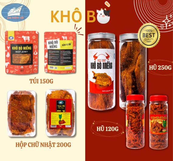 BÒ KHÔ MIẾNG HỘP 200gr